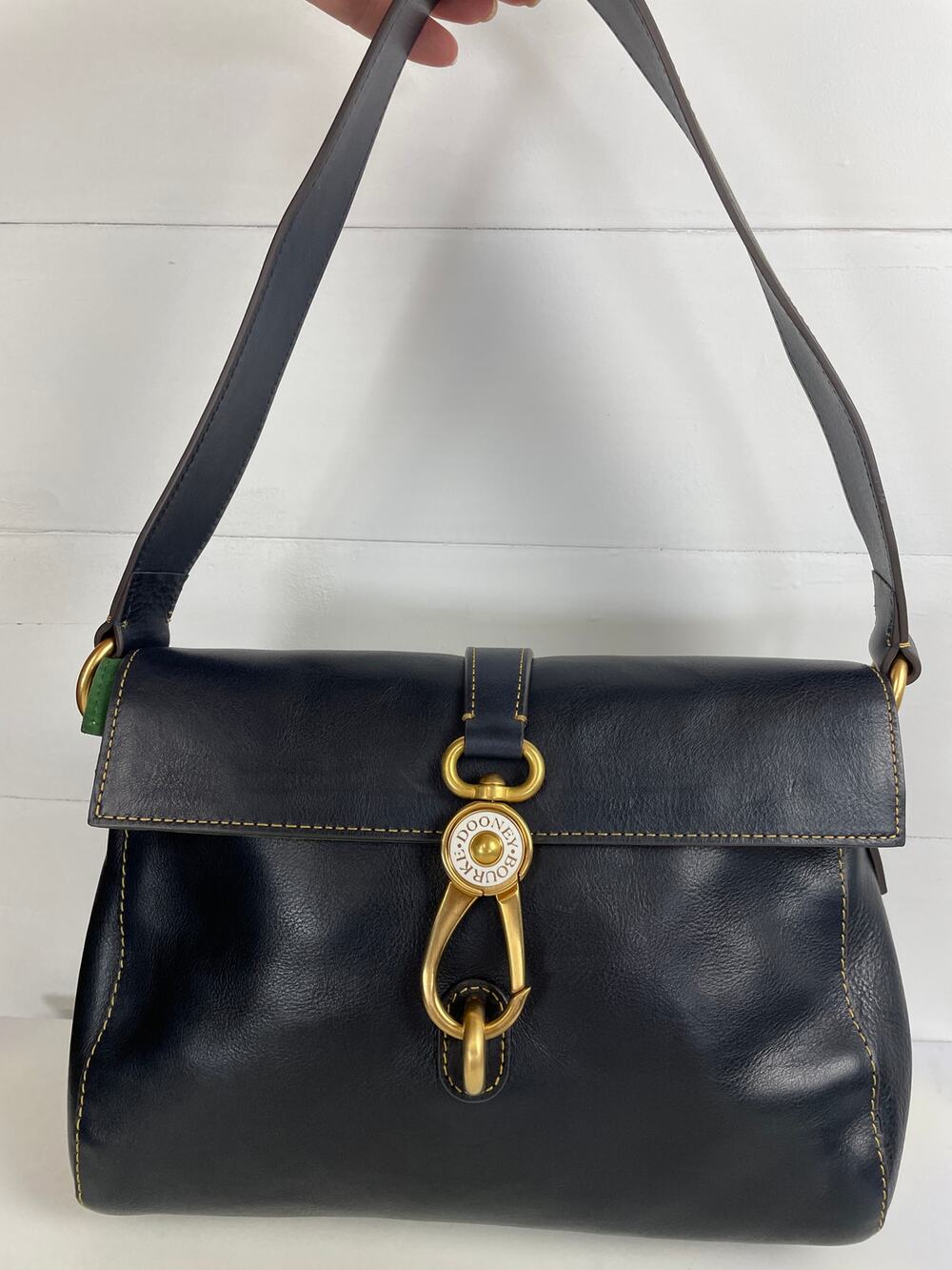 Dooney & Bourke Florentine Libby Hobo Shoulder Bag Navy Leather NWOT w/Dust Bag